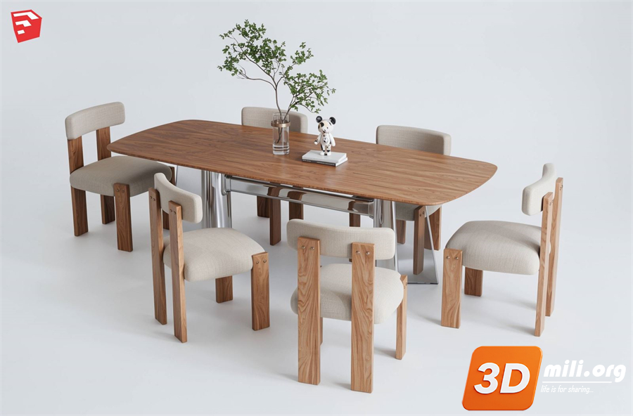 Dining Table Set Skp Files